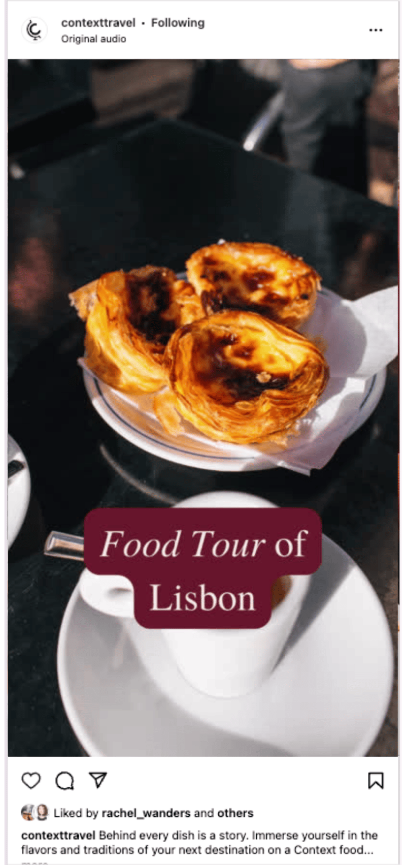 A photo of Pasteis de Nata with a caption 